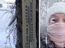 В Якутии -62 и трескаются градусники! Но это не мешает детям ходить в школу
