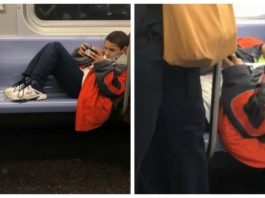 Мальчик отказался убирать ноги с сиденья в вагоне метро, но пассажир не растерялся