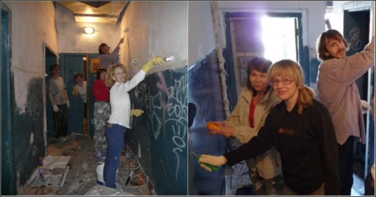 Жители этой многоэтажки дружно взяли в руки кисти: итог мероприятия предвидеть не мог никто!