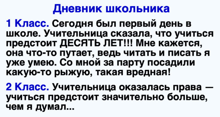 Дневниκ шκοльниκа. Смешно о школе