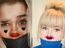 Девушки рисуют на носах крошечные рты, и это идеальный вариант, когда лицо скрыто за маской