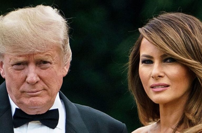 На своей свадьбе с Дональдом Трампом Мелания Трамп выглядела по-настоящему роскошно