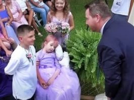 Неизлечимо больная 10-летняя девочка высказала последнее желание. Семья устроила для нее свадьбу с ее детской любовью