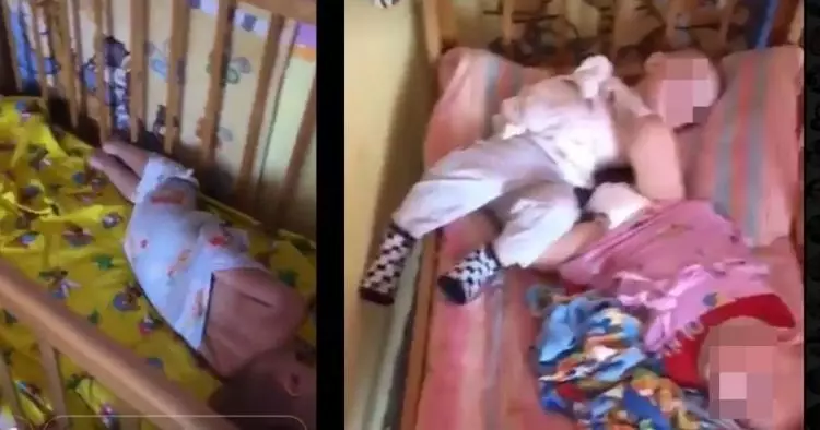В Астрахани работники детского сада связывали и укладывали в кроватки детей по двое