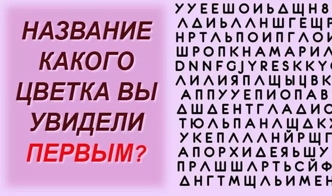 Тест личности: Название какого цветка вы увидели первым