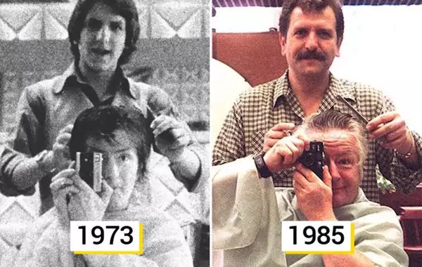 Мужчина посещает одного и того же парикмахера 46 лет, и вот как они изменились за эти годы