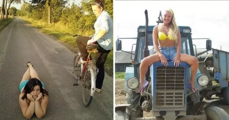 Ржачные фото девчонок из села, способных покорить ваше сердечко