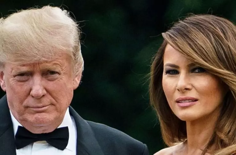 На своей свадьбе с Дональдом Трампом Мелания Трамп выглядела по-настоящему роскошно